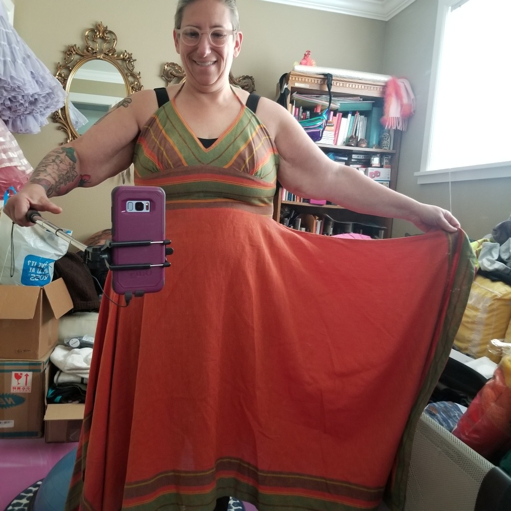 Linen Halter Dress 1x